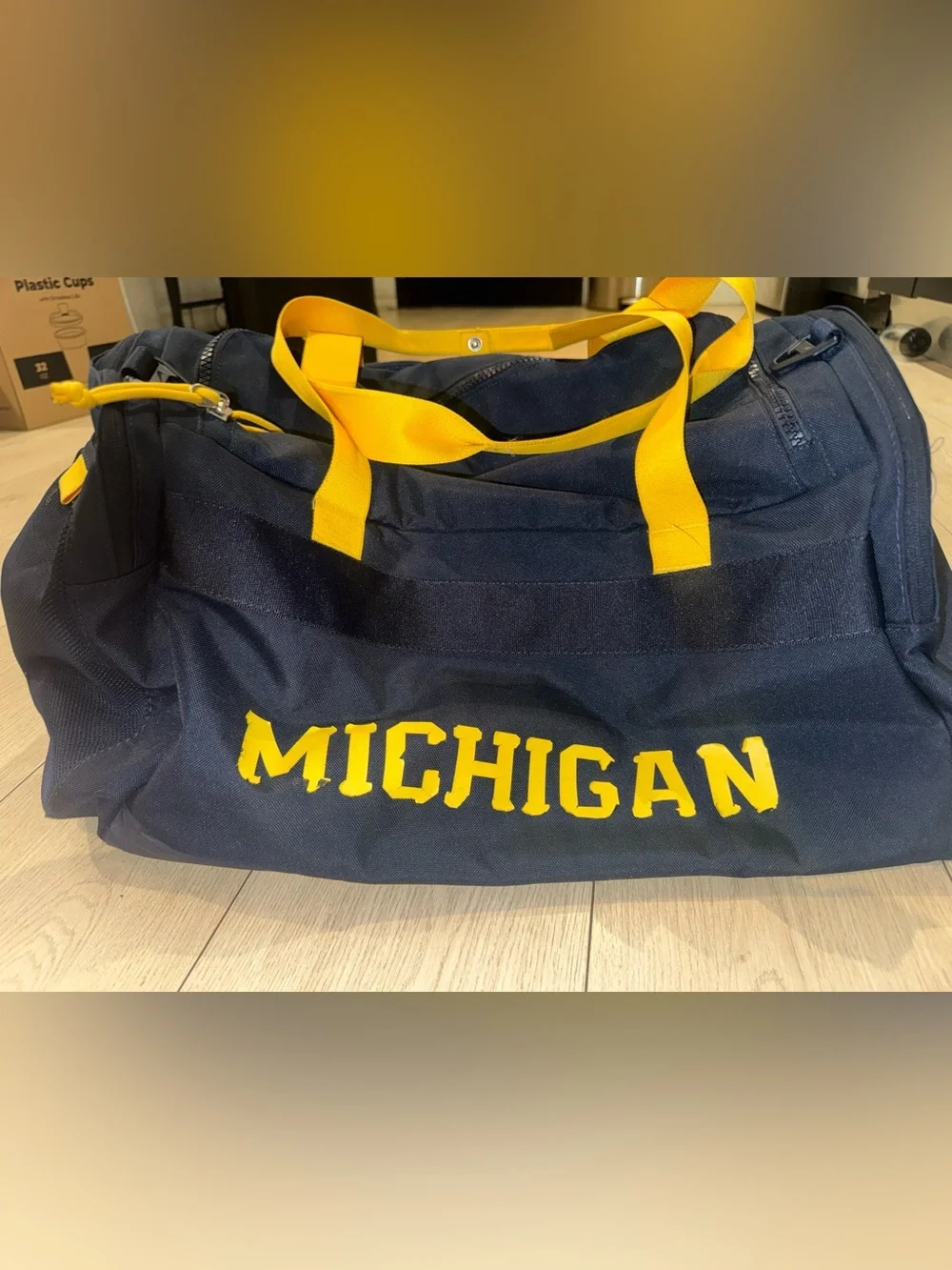 Michigan Wolverines Player Issued Nike Duffel Bag with Straps
